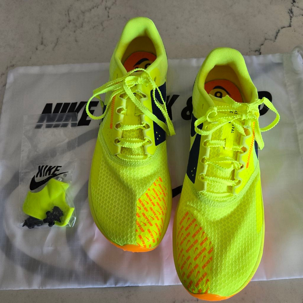 Men's Nike Zoom Rival Waffle XC Track & Field Shoes Size 9 Neon Yellow Orange